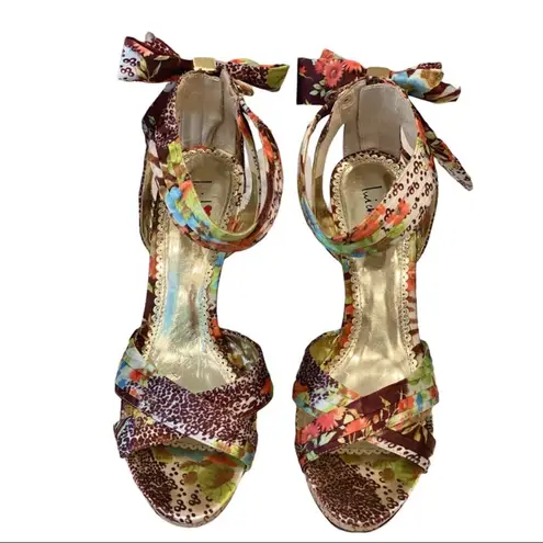 Luichiny Platform Strappy Heels Shoes Open Toe Cork Stiletto 19 Multicolor Multiple Size 10
