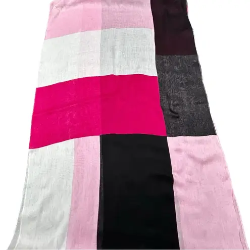 Kate Spade  Colorblind Large Shawl Scarf in Pink and White, NWT