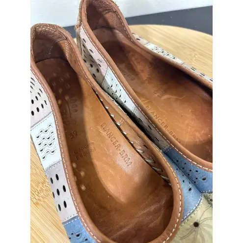 Spring Step Elancer Brm Women's US 8 EU 39 Leather Patchwork Ballet Flats