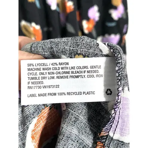 Ava & Viv  Skirt Slit Elastic Waist Floral Pull On Womens Plus 4X Lyocell Rayon - Image 4