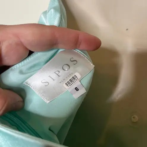 Samantha Sipos Tiffany mint blue Butterfly Slip Dress sz S