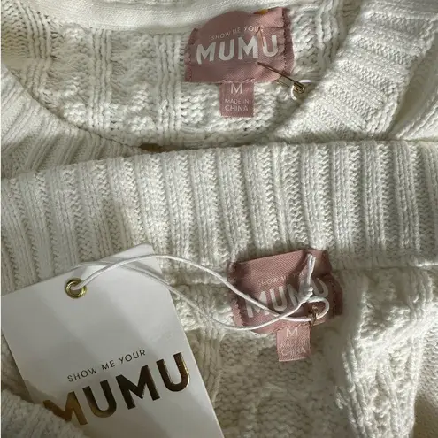 Show Me Your Mumu  NWT Cream Ridley Ruffle Sweater & Skirt Set size Medium