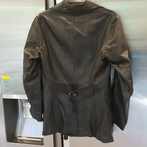 Vera Pelle ππ Vintage Black Leather Blazer Jacket