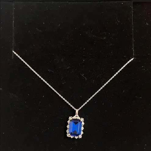 Sapphire Blue and Silver Necklace