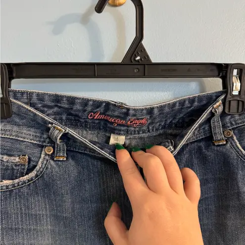 vintage micro mini american eagle denim skirt with gem detail size 8