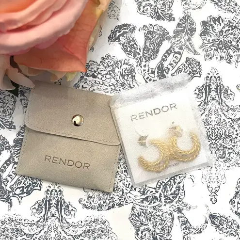 Rachel Zoe NWT Rendor Gold Victoria Double Hoop Earrings by