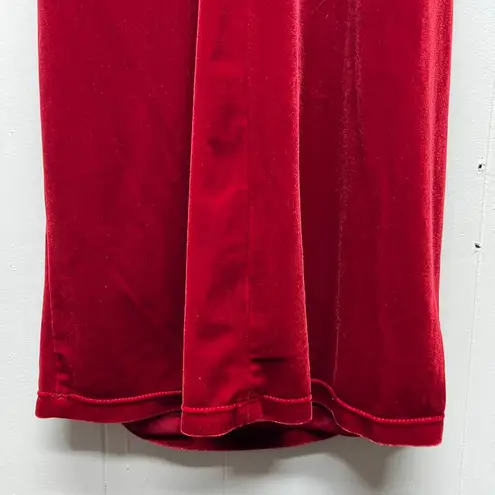 Laundry by Shelli Segal  Velvet Red Bodycon Sleeveless Women's Midi Dress Size XS