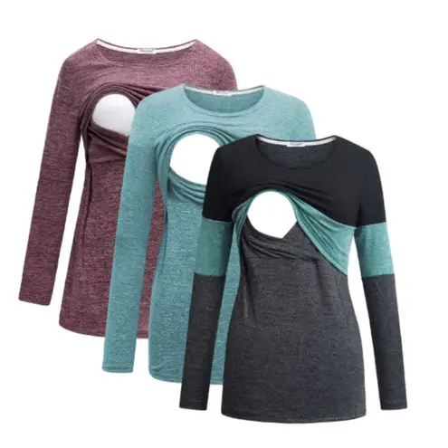 Bearsland Long Sleeve Lightweight Nursing Sweater Black Size undefined