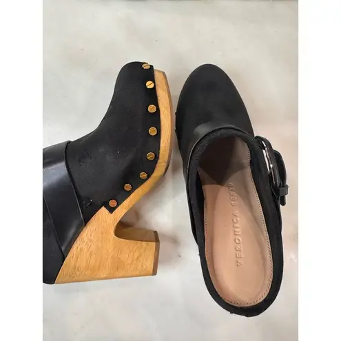 Veronica Beard  black Dacey Suede Mule Clogs size 5.5