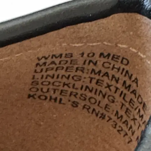 Aerosoles Everest Loafers Women's Size 10 Faux Leather Shoes Black Pointed Toe