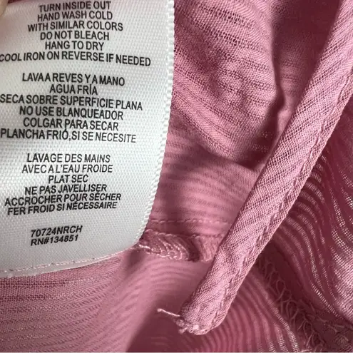 WAYF NWT Bell Sleeve Tie Front Pink Cotton Peasant Top Sz XS Castle Core Cosplay