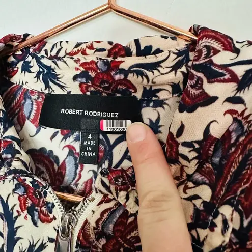 Robert Rodriguez Women's Taylor Floral Cropped Floral Shirt Jumpsuit Size 4