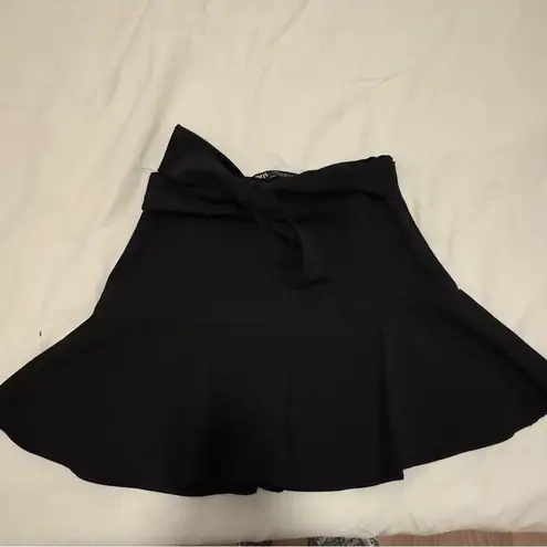 ZARA  Tie Front Mini Skirt