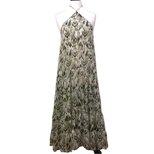 MISA Los Angeles Andromeda Dress Spring Ikat Print Large NWT