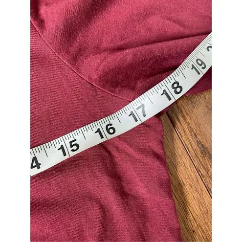 Garnet Hill cotton wine collared ruffle blouse large