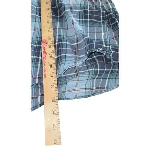 Lot of 2 Ambriele Women’s XL Lightweight Plaid Flannel Shirts Button Front READ