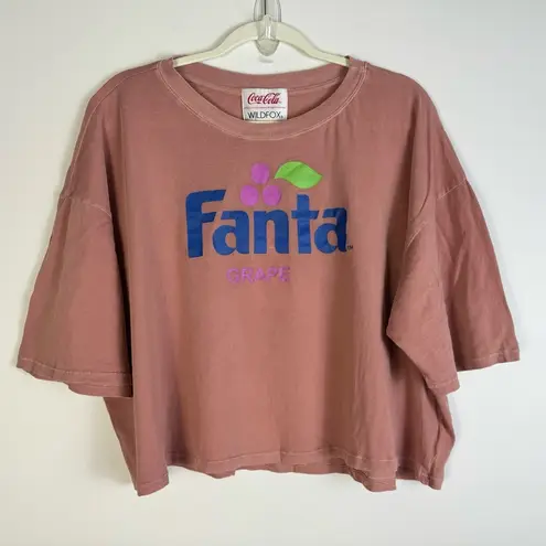 Wildfox  x Coca Cola Fanta Grape Alhambra Tee Shirt T-shirt XL Pink Ash Rose NWT