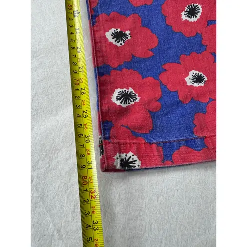 MOTHER The Let It Rip Maven Sneak Pop Art Poppies Jeans Size 27 Blue