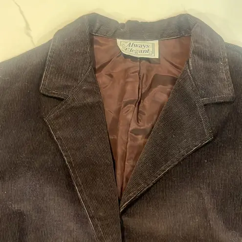 Vintage Brown Corduroy Fall Blazer Equestrian Riding Jacket Large Brown