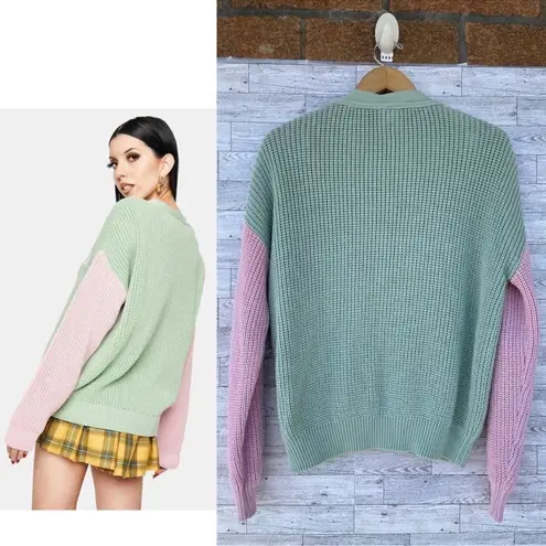 Minga London Dreamy Contrast Knitted
Cardigan medium Green