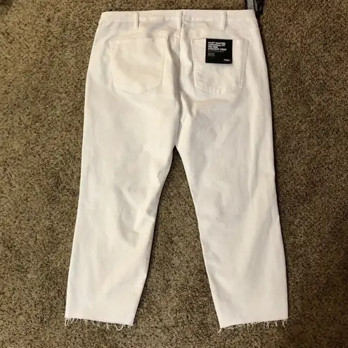 Silver Jeans White Crop Pants Womens 22W NEW L27