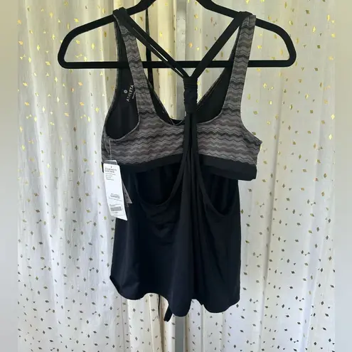 Athleta  NWT Jacquard Back Tie Layered Blousy Quick Dri UPF 50+ Padded Tankini S