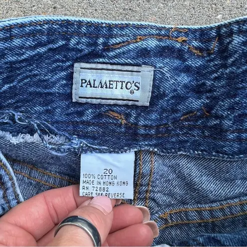 Vintage 80s Palmettos high rise acid Wash bow detail pleated baggies jeans Size 32