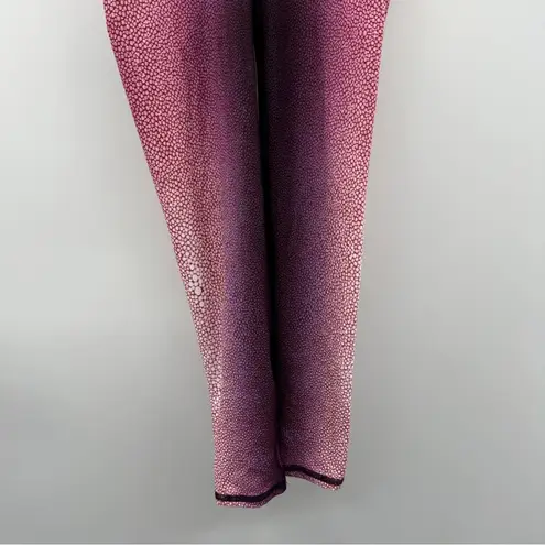 Niyama Sol Shagreen Barefoot Mid Rise Leggings in Peony Ombre Sz S Purple