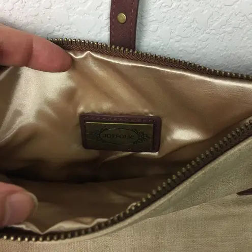 JOYFOLIE Vegan Leather Cross Body Purse Tan