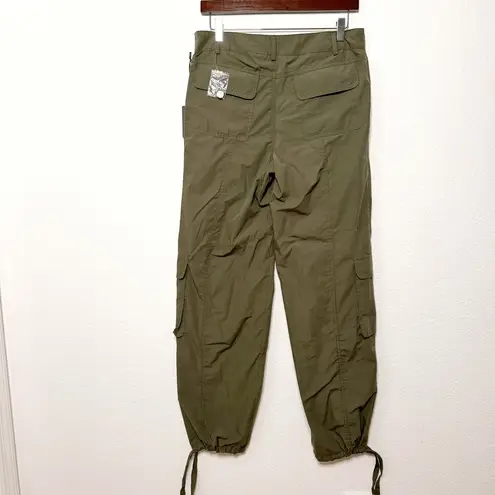 Honey Peach cargo tapered trousers pants army green size M NWT Size M