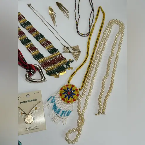 Mixed Fashion Costume Jewelry Lot Beaded Necklaces Boho Fringe 16 pcs 1.5 lbs Pink