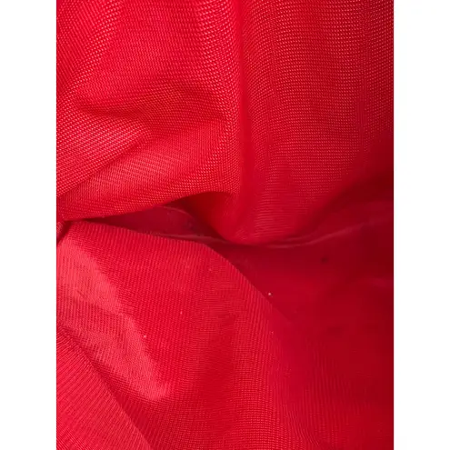 Vintage 1980s Alentino NAS Red Leather Snake Overlay Shoulder Bag Gold Clasp GVC