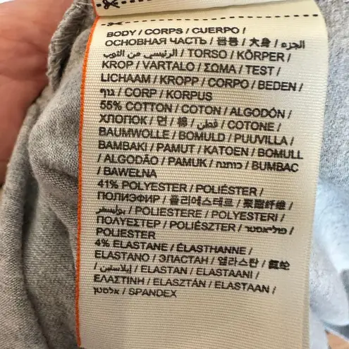 Superdry Gray Logo Ringer T-shirt Dress Size 6 Short Sleeve Y2K Bodycon Rare