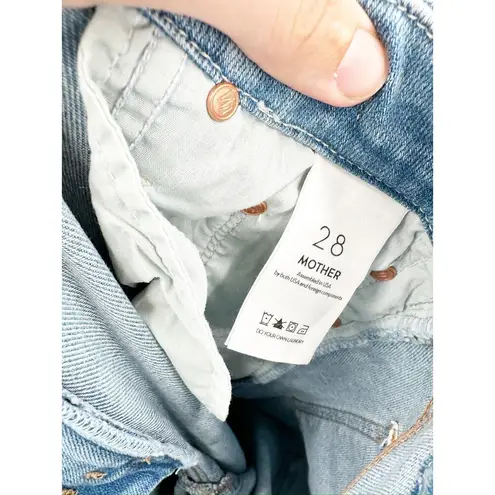 Mother The Looker High Waist Crop Skinny Jeans in Swimming Pool Sunday Size 28 Blue
