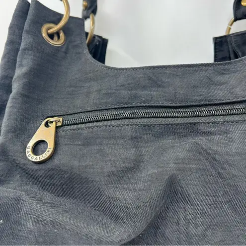 Baggallini Valencia large nylon tote shoulder duffle bag studded black