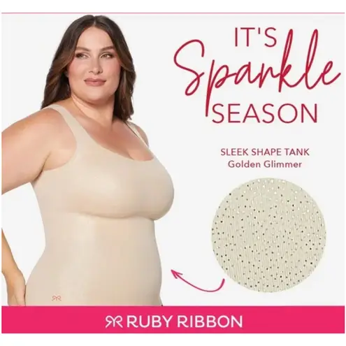 Ruby Ribbon Embellished Fawn Sleek Tank, Size 50 Tan - Image 2