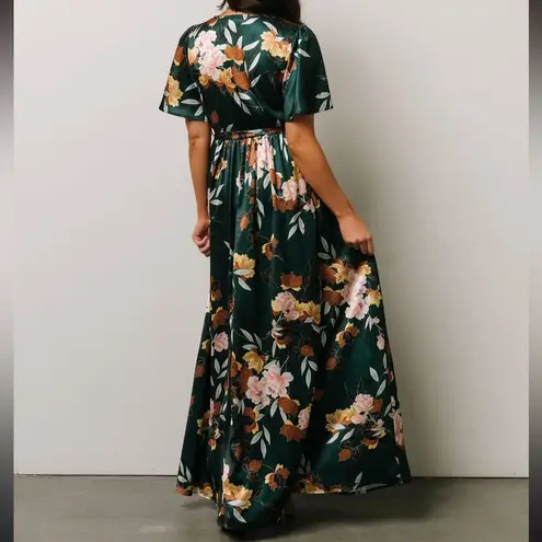 Baltic Born NWT Sicily Satin Floral
Maxi Dress M Dark
Green Wrap V-Neck