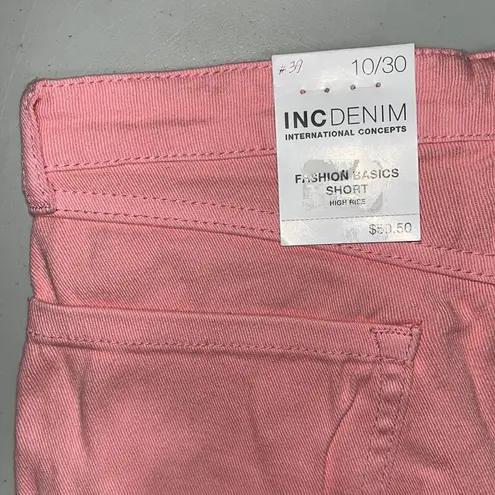 INC Denim NWT Size 10/30 Pink Distressed High Rise Fashion Basic Shorts