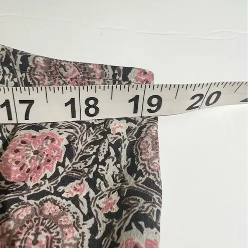 Collective Concepts Paisley Rose Floral Print Dress L Sleeveless Ruffle Neck