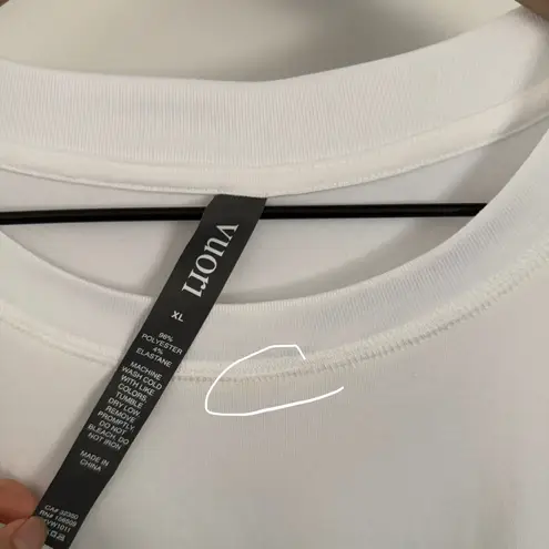 Vuori XL White Energy Tee Boxy Relaxed Fit Crew Neck