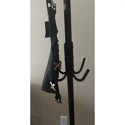 NWT Savage X Fenty Women's Biker Shorts High Rise Gold X Cut Out Medium Black Size 8