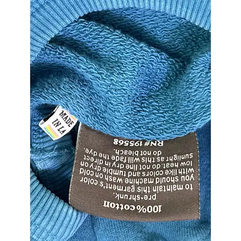 Big Bud Press Teal Blue Cotton Crewneck Sweatshirt XS Made In Los Angeles Size undefined