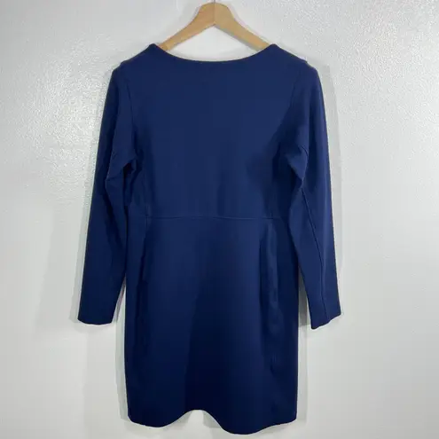 Duluth Trading Co Blue Long Sleeve Knit Dress Size L Stretch Comfort Workwear Size L
