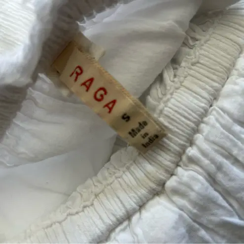 Raga Anthropologie Dress Maxi White Crochet Halter Empire Boho Swim Coverup S