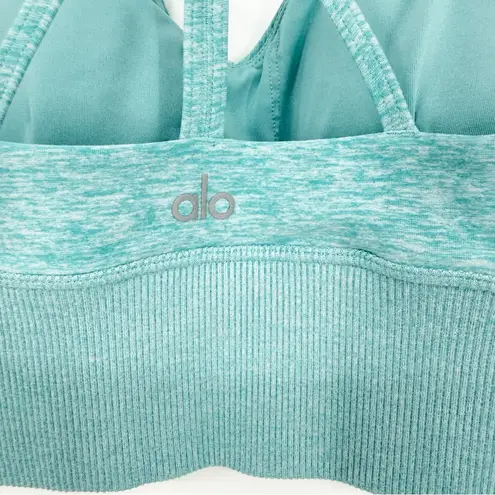 Alo Yoga  AloSoft Lavish Strappy Sports Bra XS Blue Quartz Heather