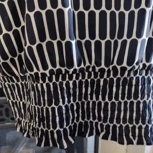 Michael Kors  blue and white print top