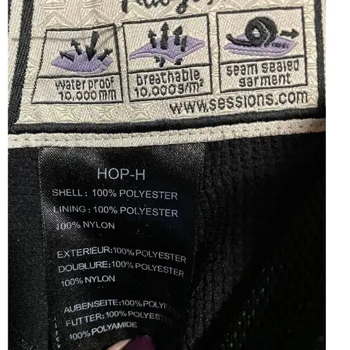 SESSIONS Switch Window Ridge Series Blue Plaid Waterproof Pants ~ Women's SMALL