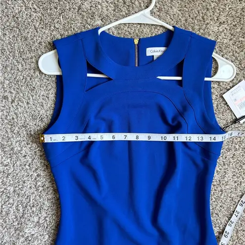 Calvin Klein  Blue Formal Mini Dress Wedding Guest 2 NWT