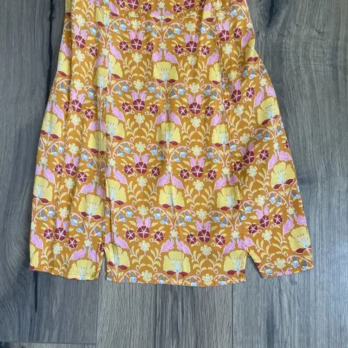 Free People  Sasha Mini Dress Sunshine Combo Size Small Orange Yellow Floral