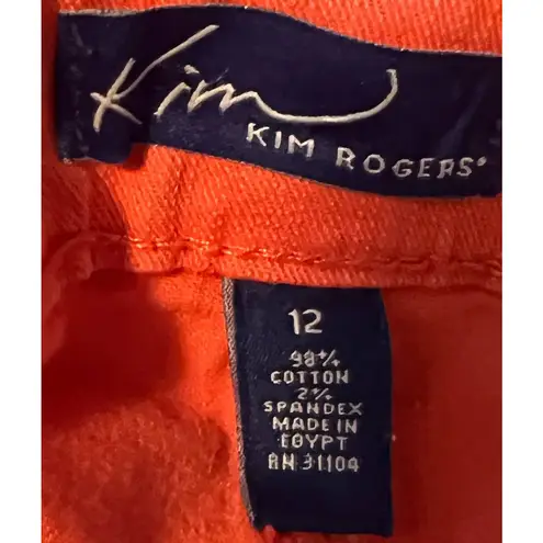 kim rogers  Women's Orange Capri‎ Pants Size 12 17" Inseam x 16" Waist